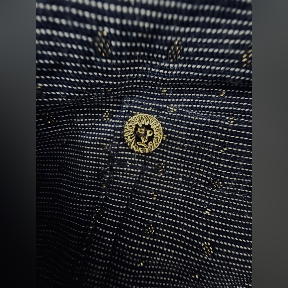 Anne Klein Dark Blue Patterned Jacket - image 14